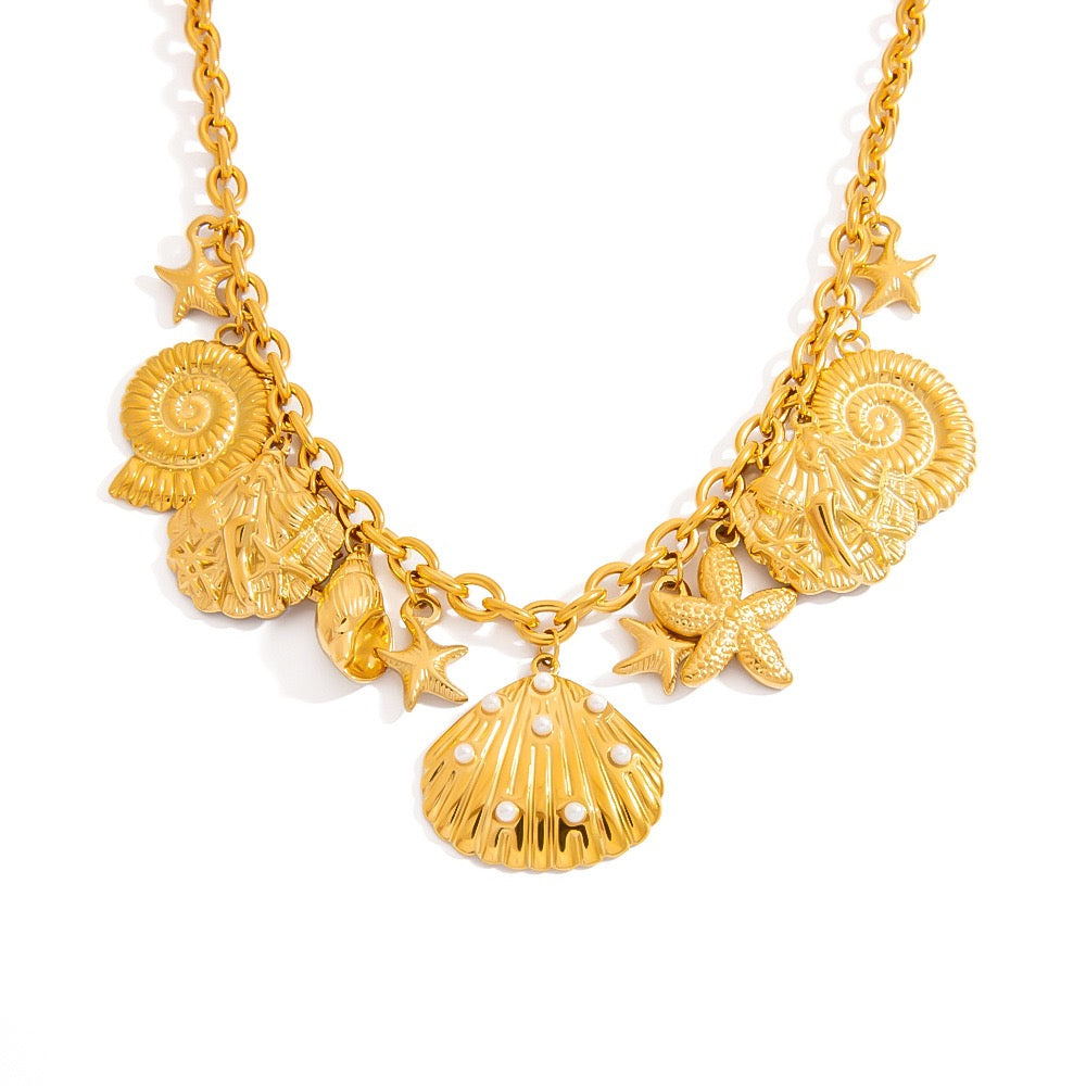 Sea world charm chunky necklace