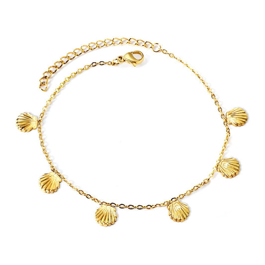 Dainty shell anklet