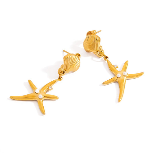 Cute starfish earrings