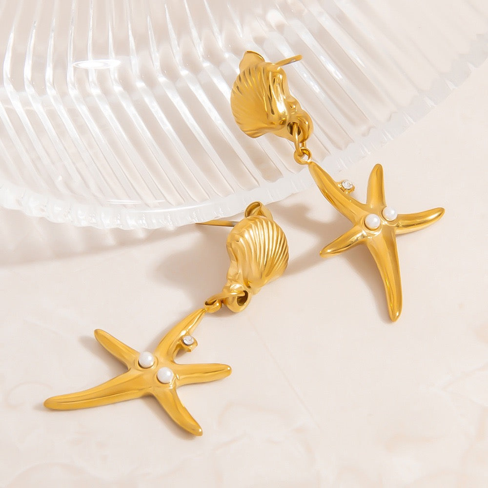 Cute starfish earrings