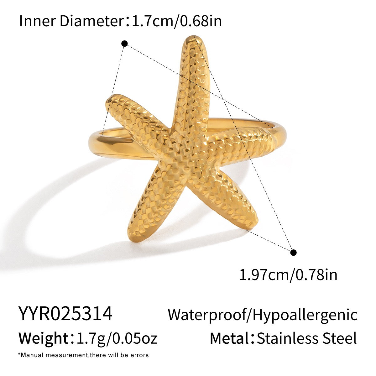 Starfish creatures ring