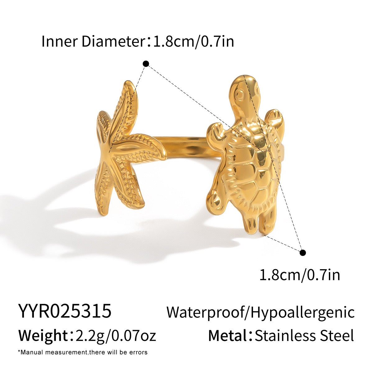 Starfish creatures ring