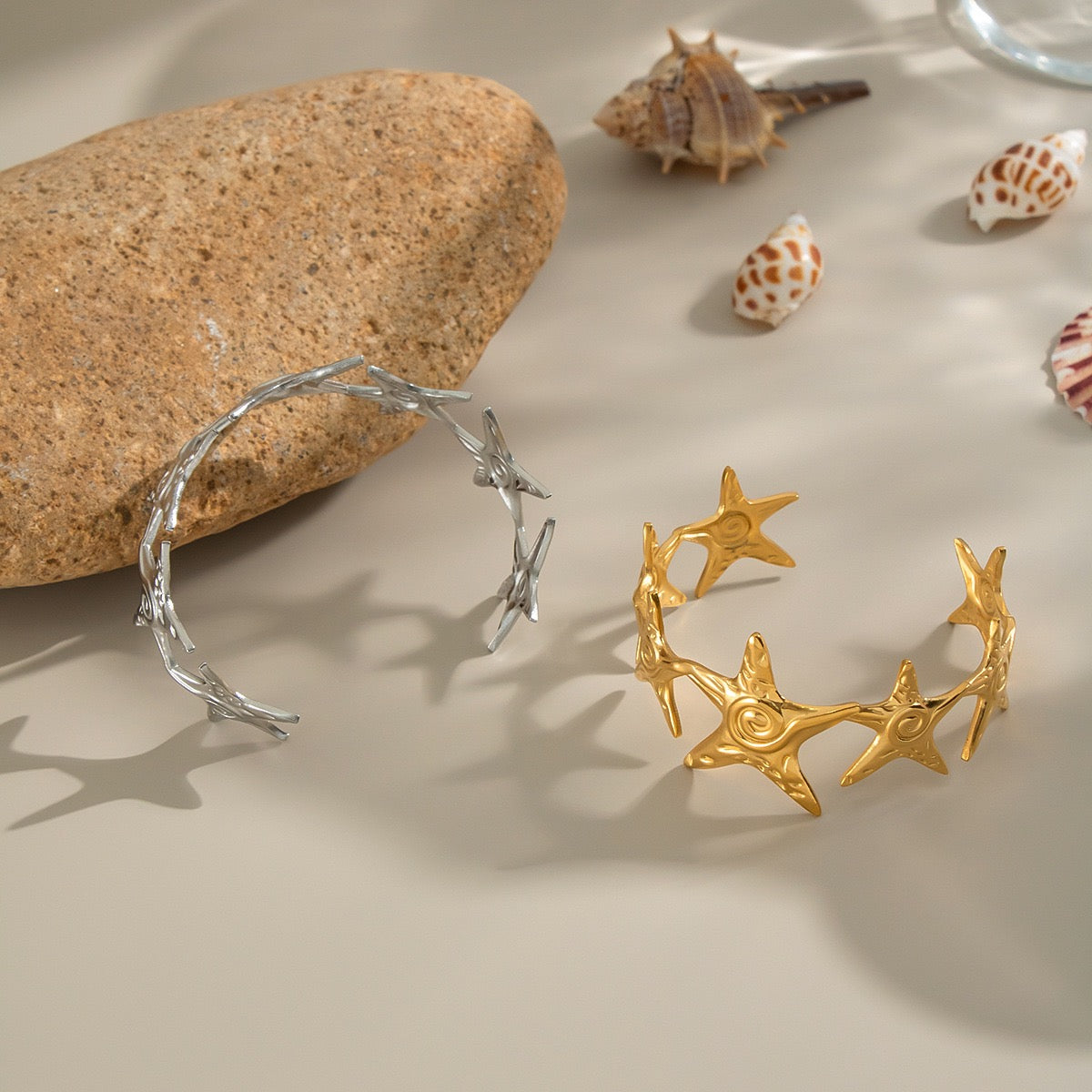Swirl starfish bangles