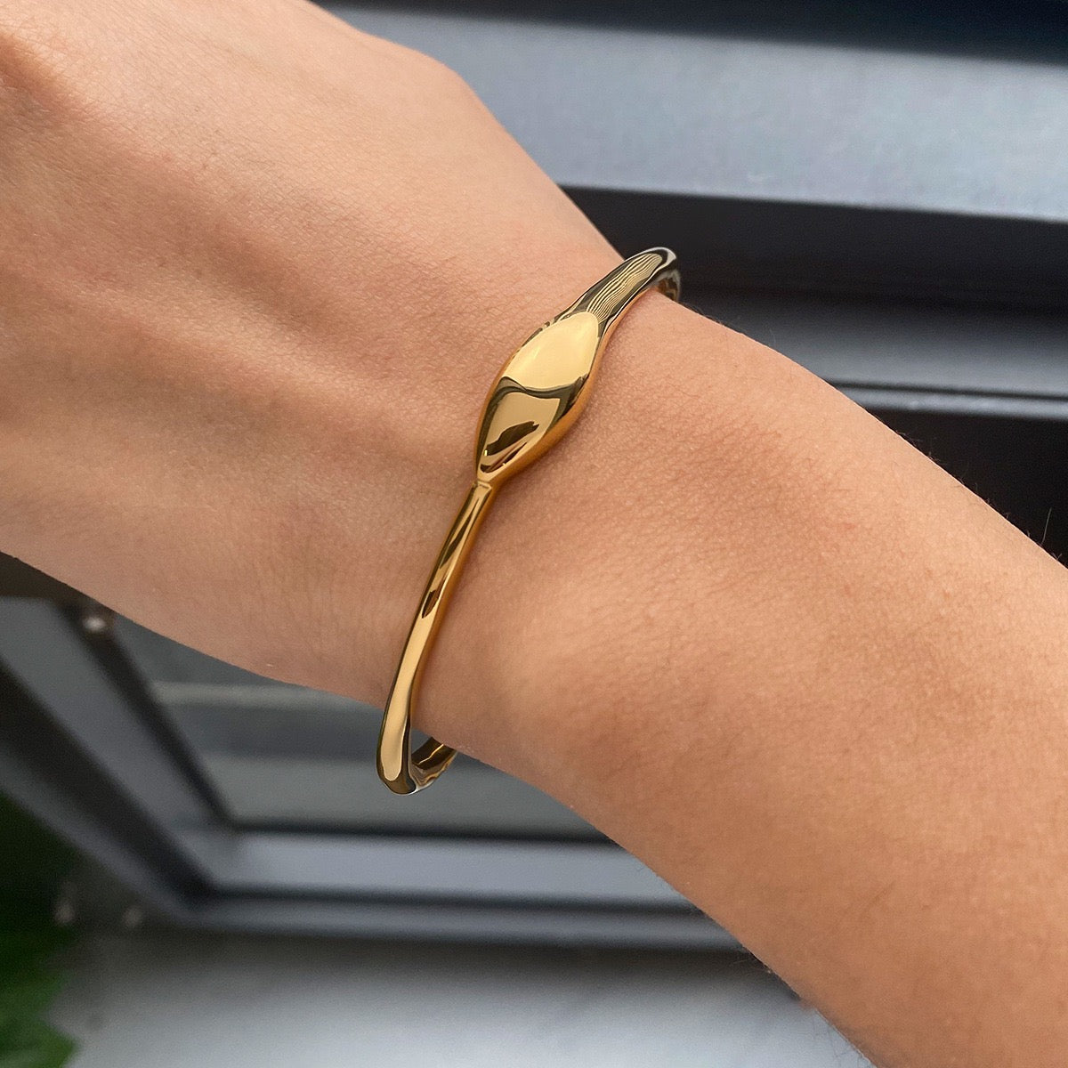 Snake close band bangle