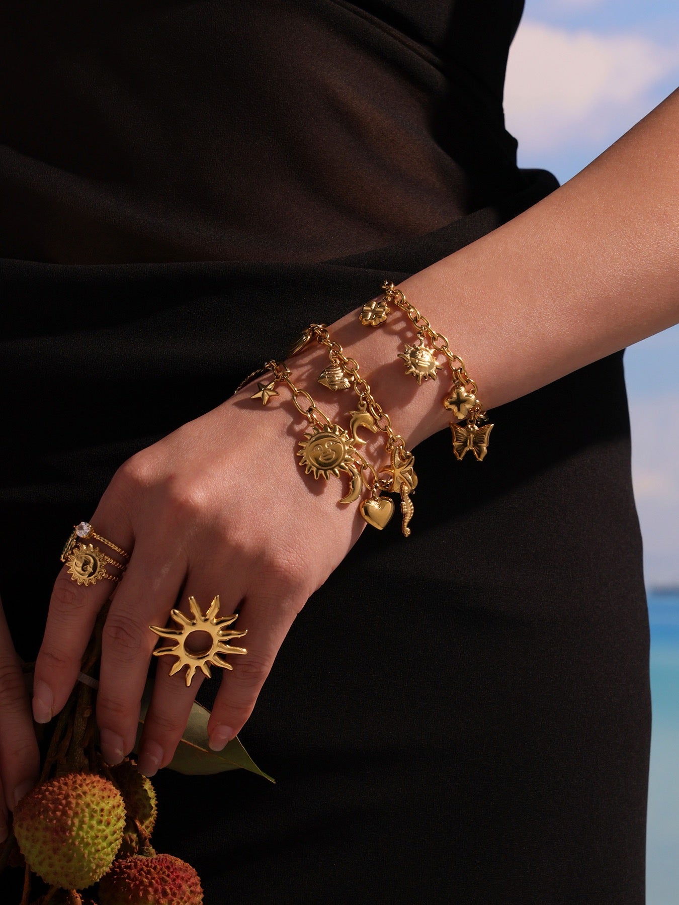 Sun charm bracelet/anklet