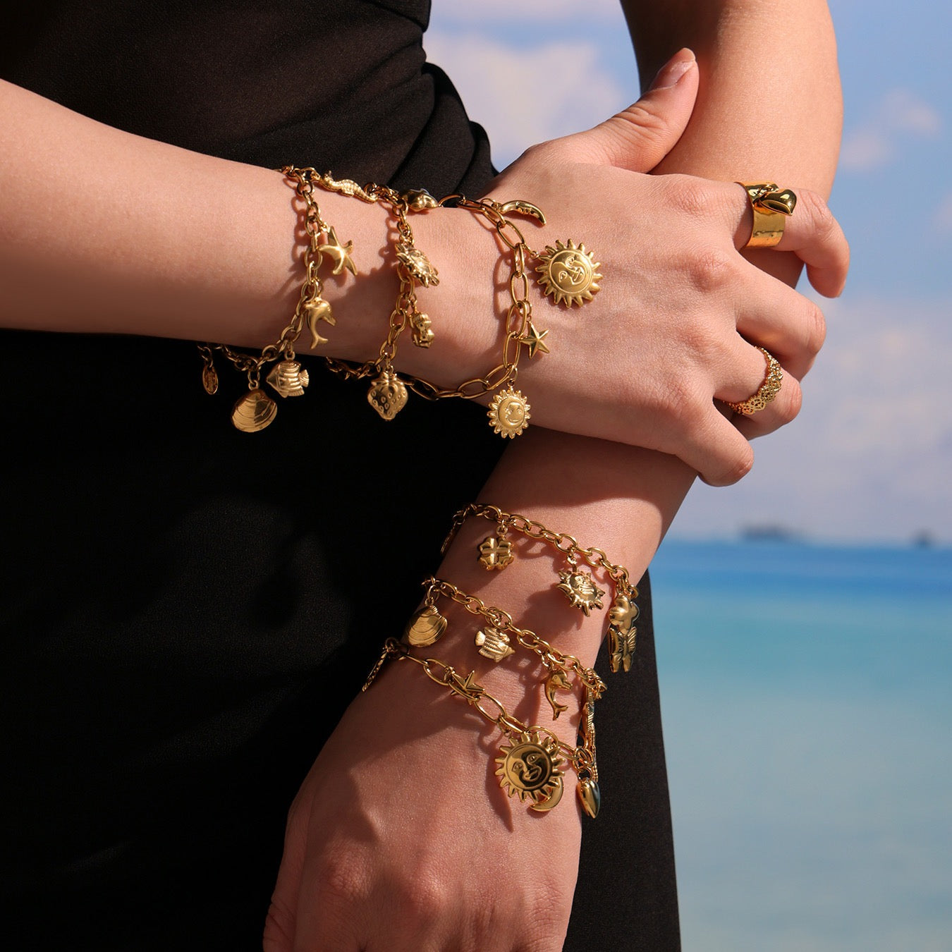 Sun charm bracelet/anklet