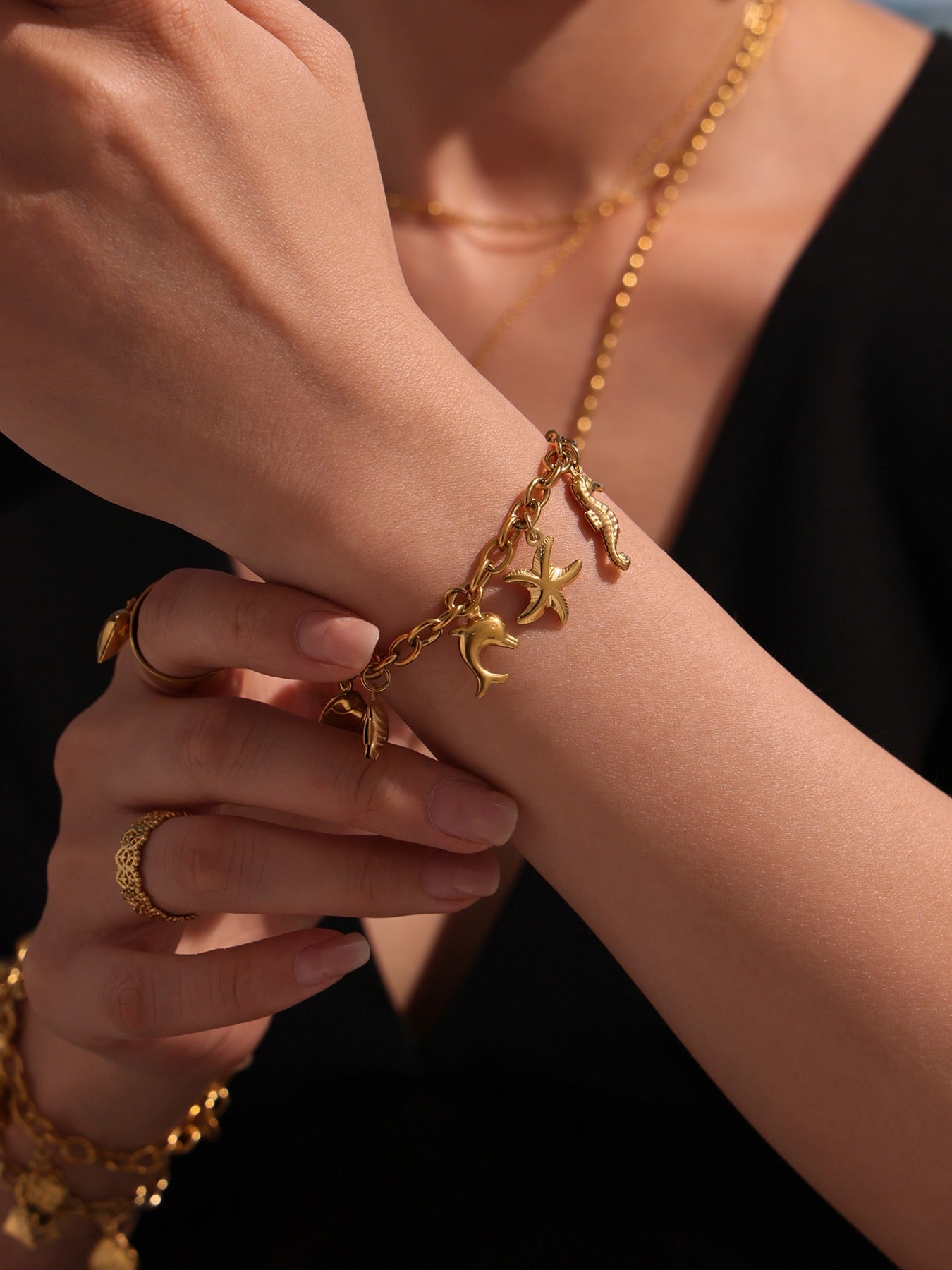 Ocean creatures charm bracelet/anklet