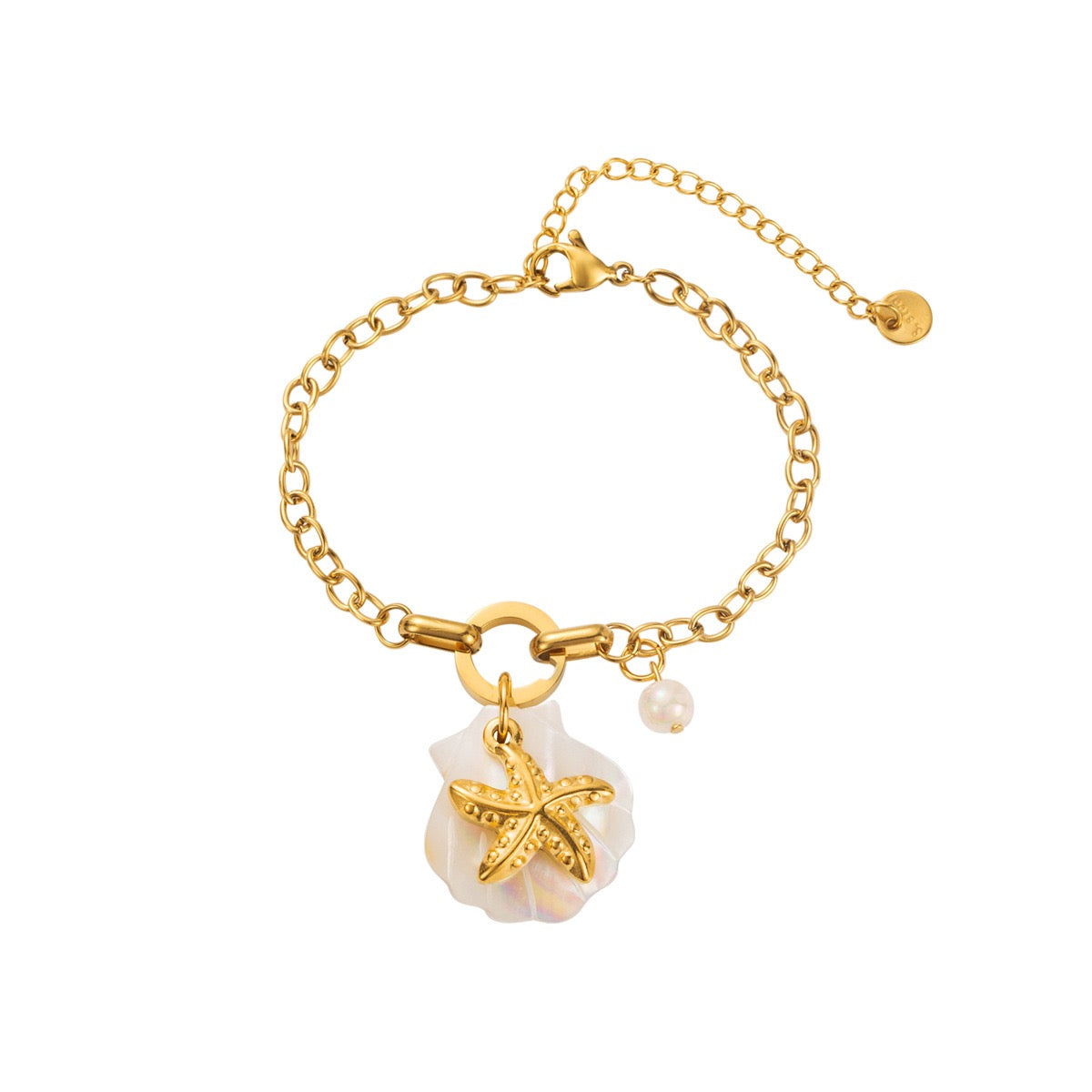 White shell starfish bracelet