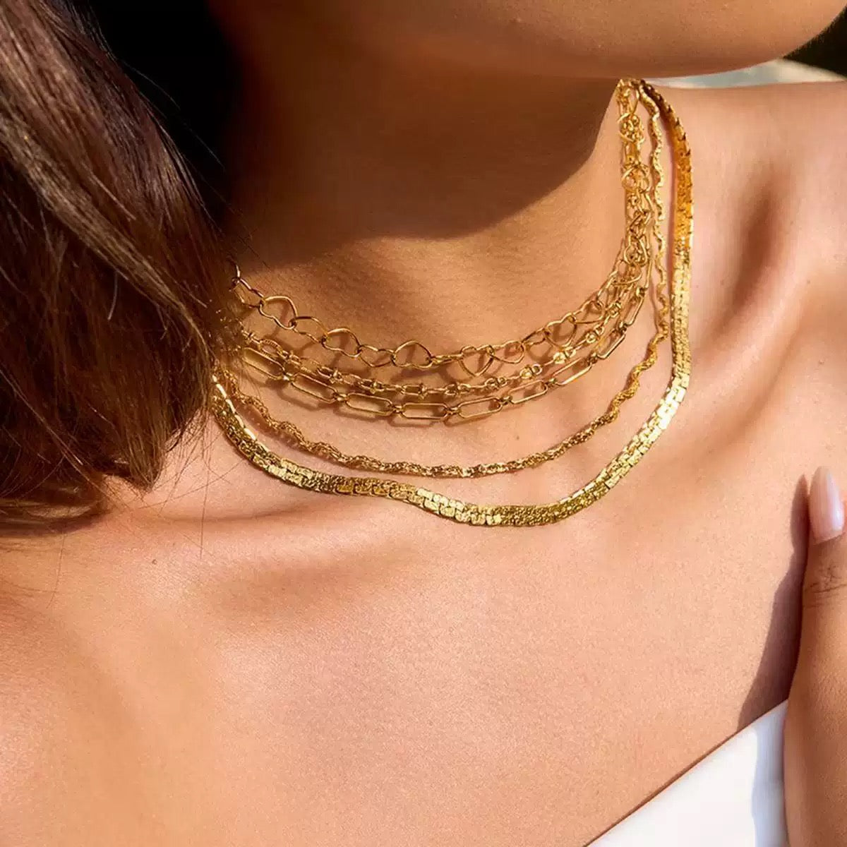 Square cubes necklace bracelet set