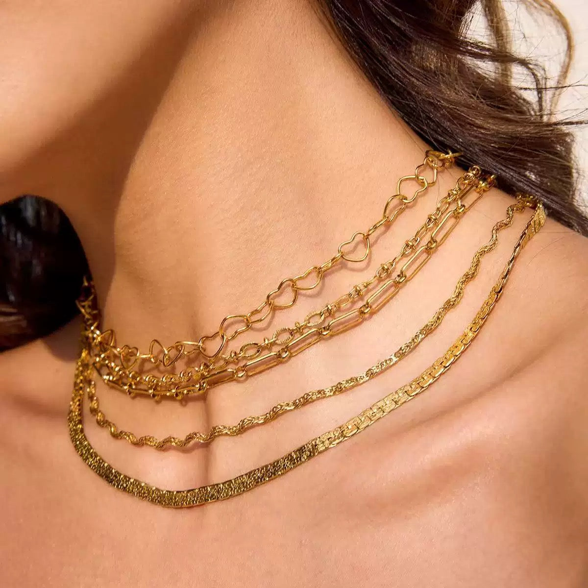 Square cubes necklace bracelet set