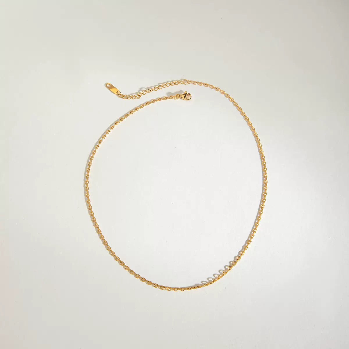Dainty hoopy chain necklace