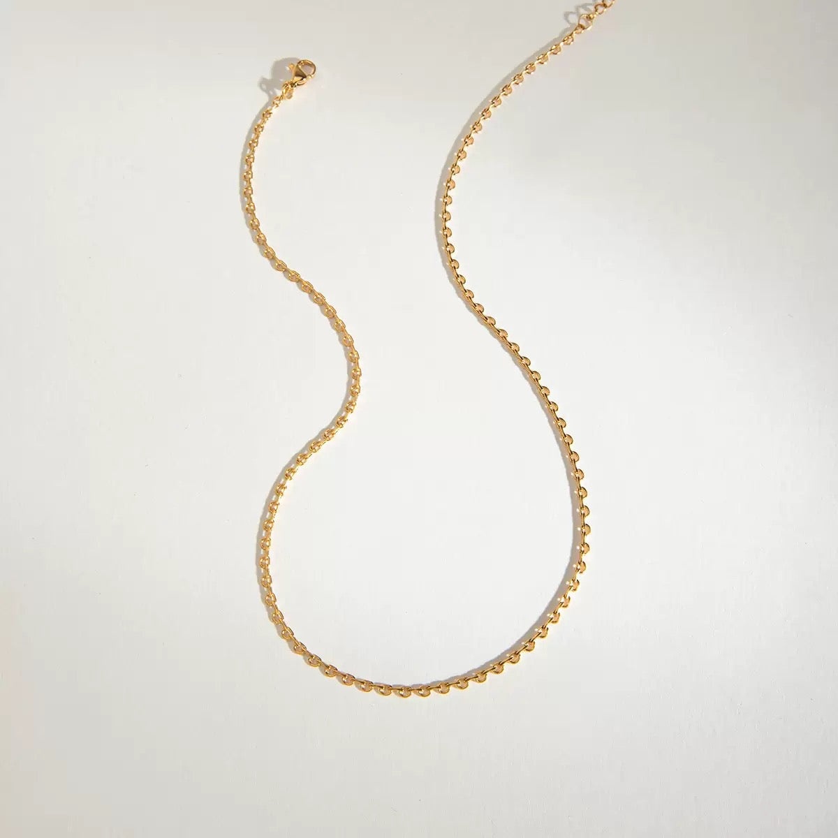 Dainty hoopy chain necklace