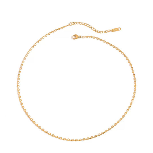 Dainty hoopy chain necklace
