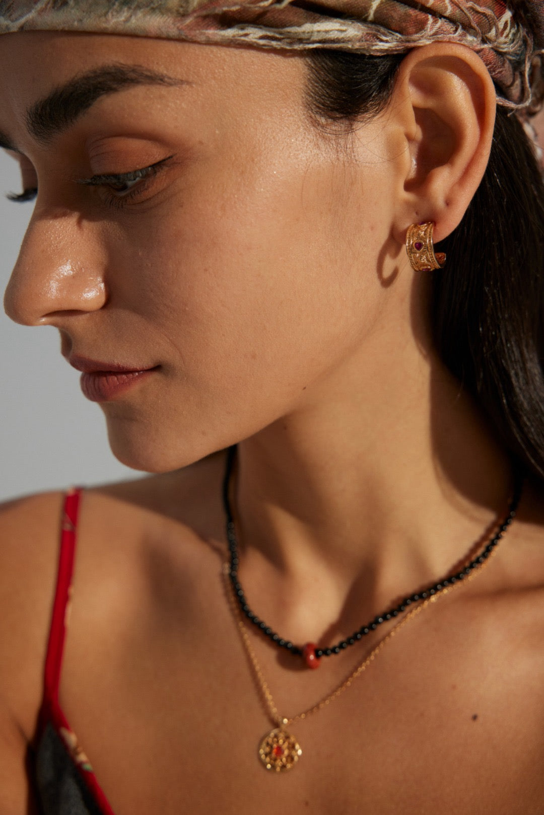 Cynthia Quartz heart earrings