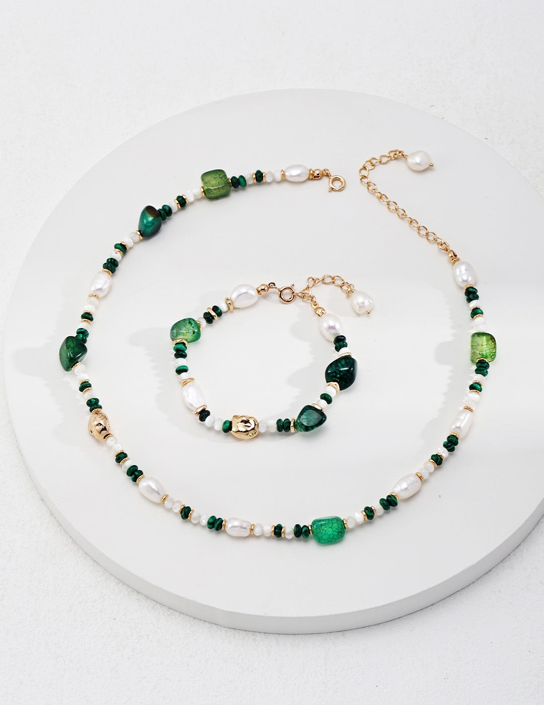 Nick Malachite Pearl set