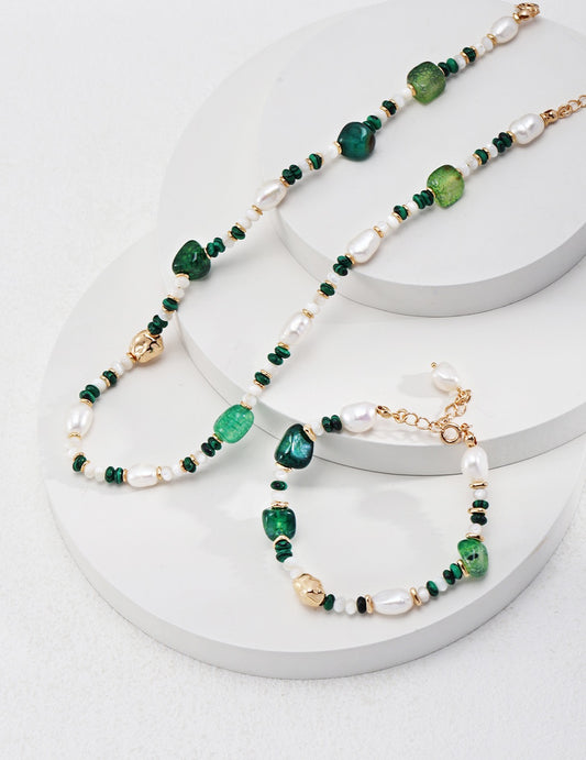 Nick Malachite Pearl set