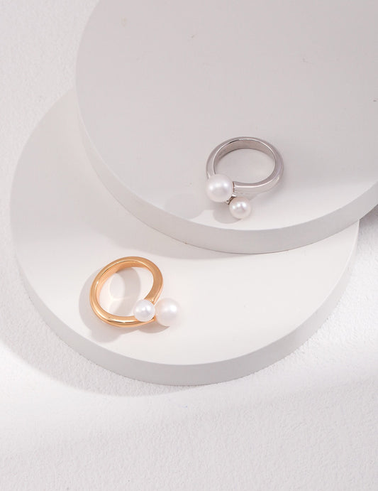 Sunsetgrove Natural round Pearl ring