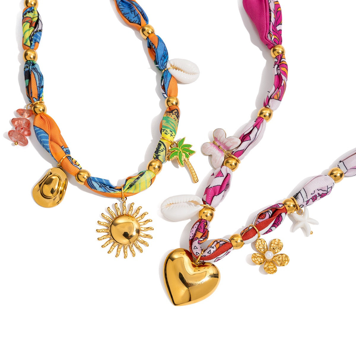 Scarf charm necklace