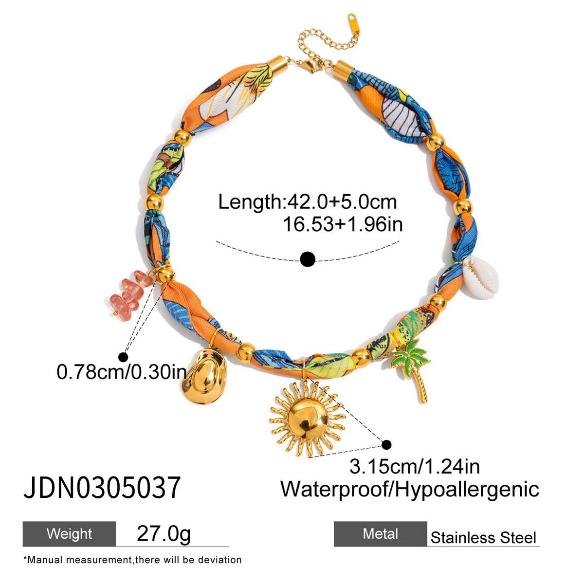 Scarf charm necklace