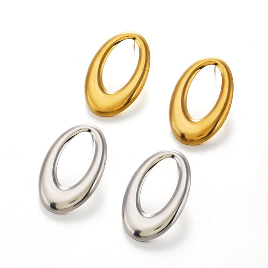 Oval statement earrings