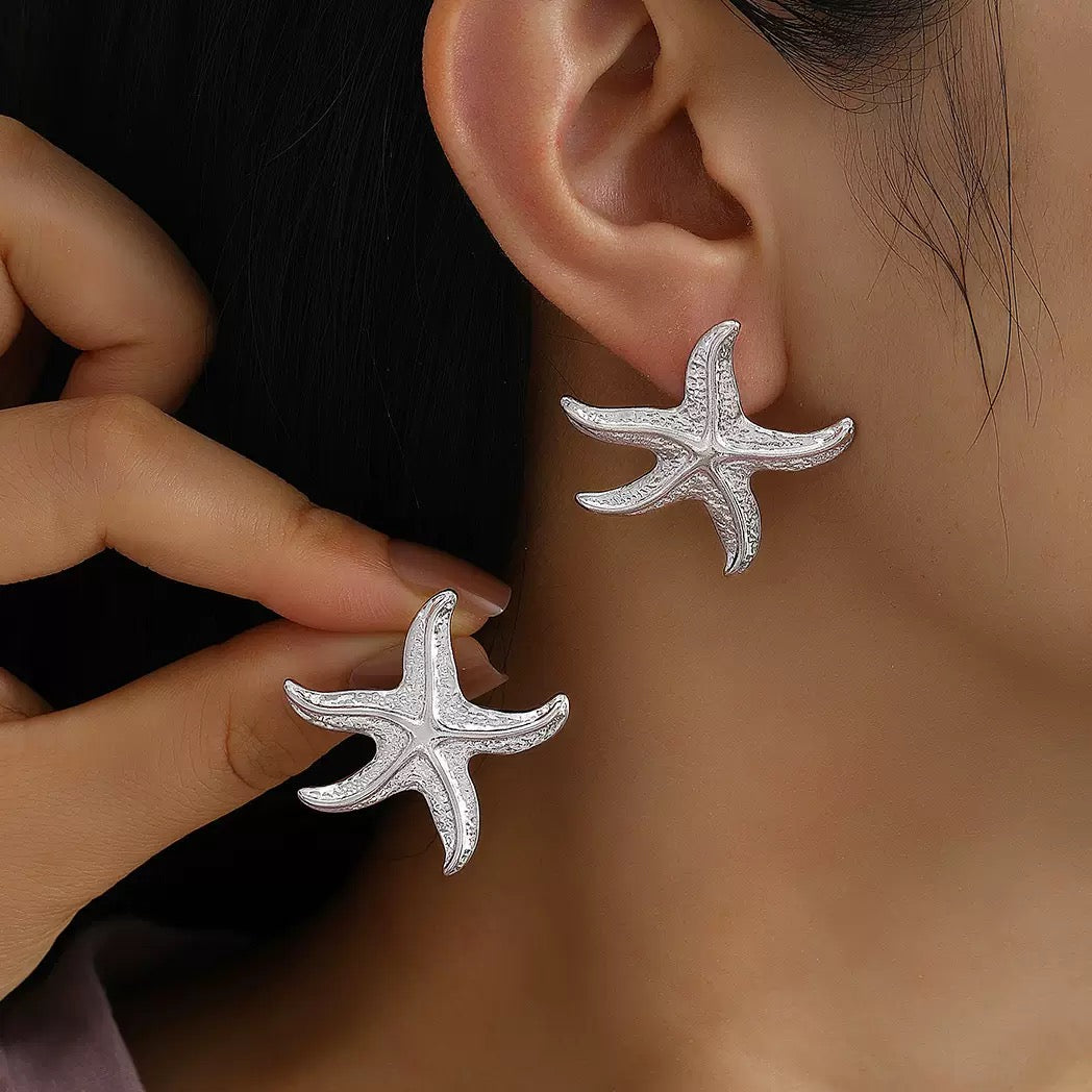 Pointy starfish earrings