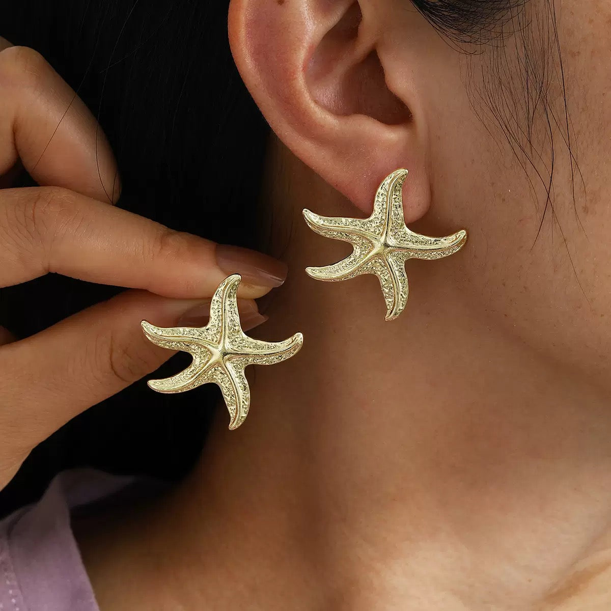 Pointy starfish earrings