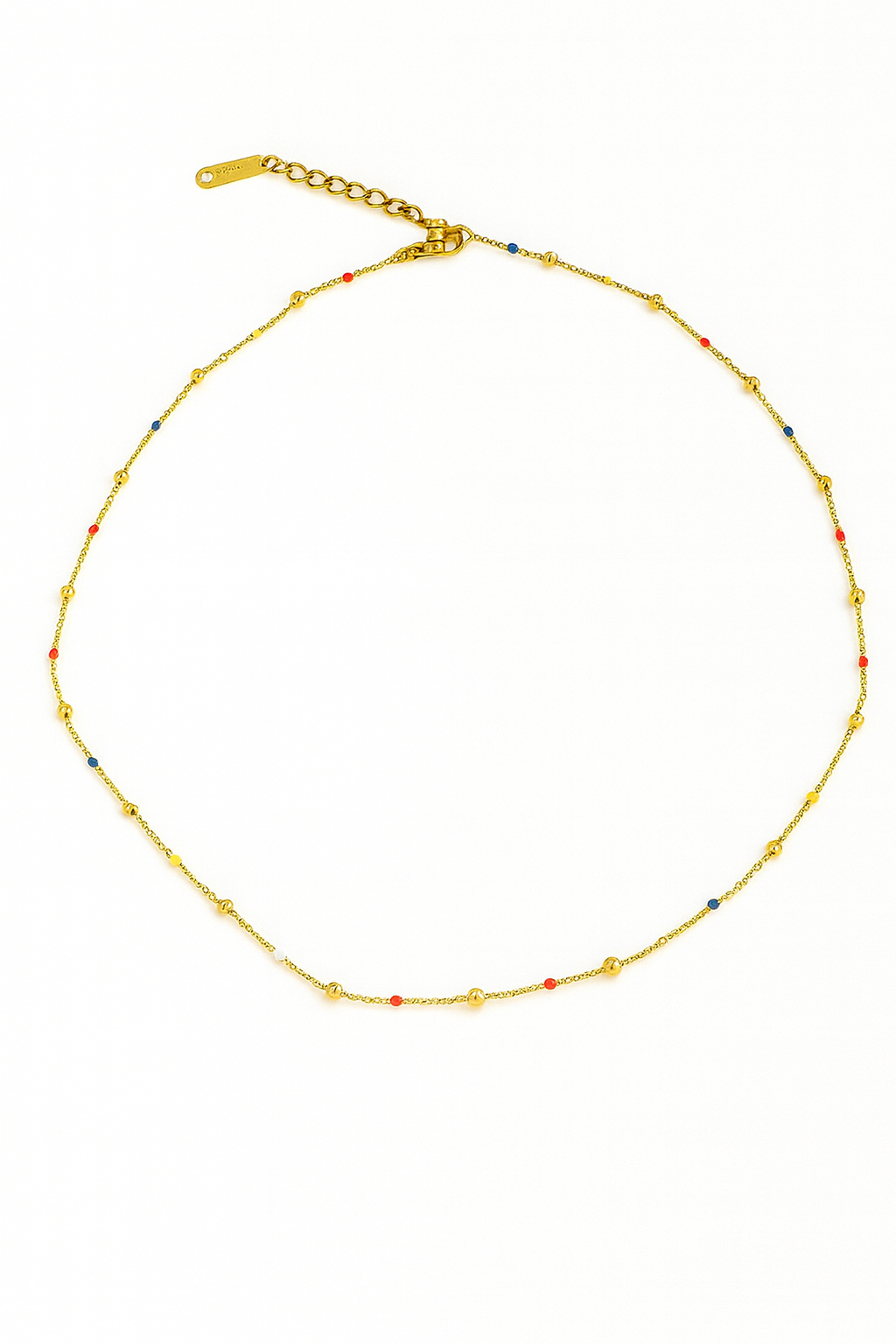 Dainty rainbow beady necklace
