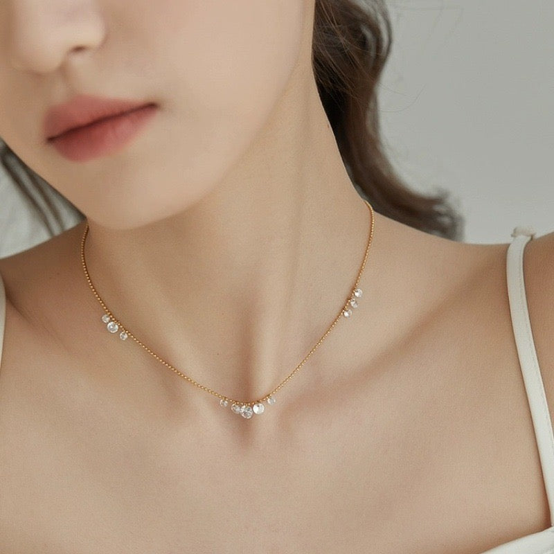 Crystal drop necklace