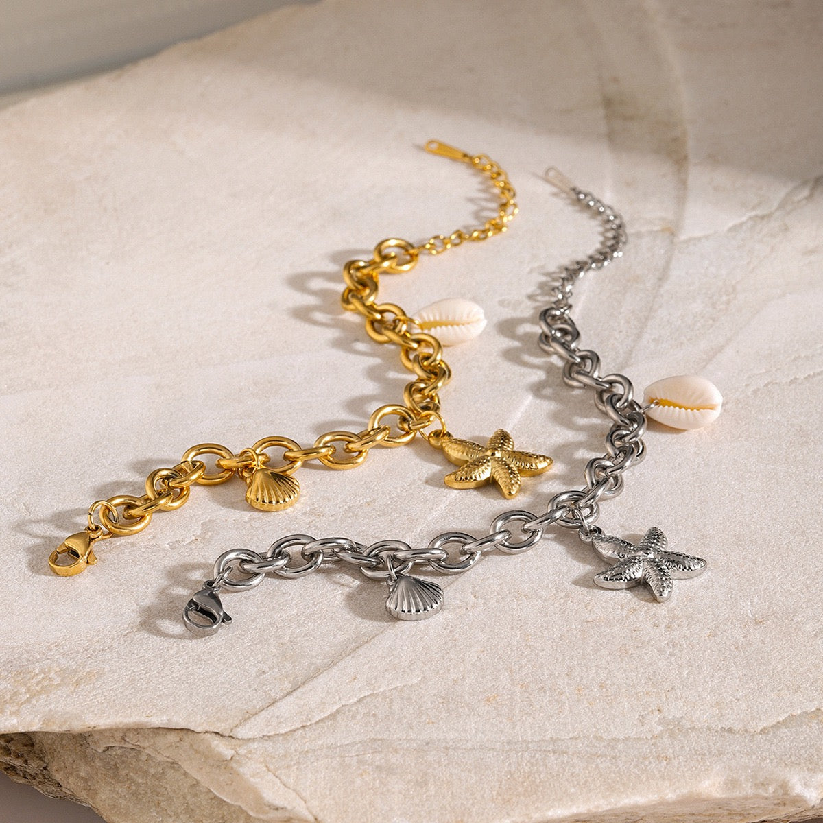 Starfish chain bracelet
