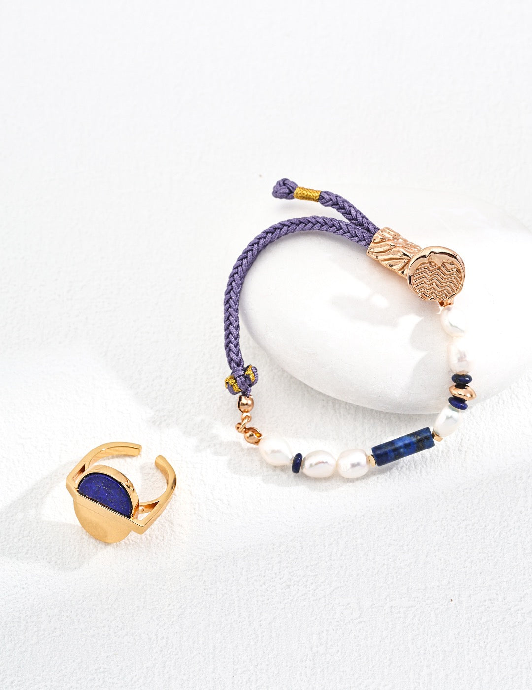 Lakeside Lapis pearl bracelet