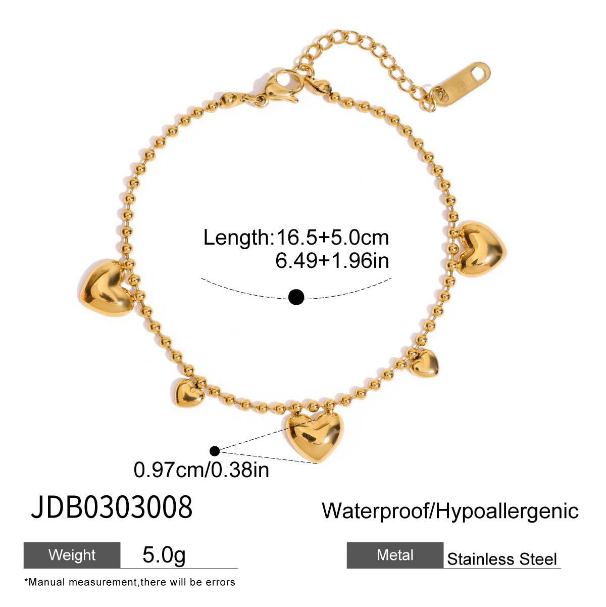 Dainty drop charm bracelet