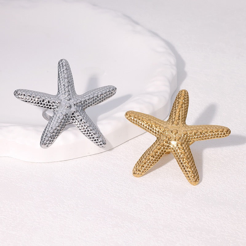 Big starfish statement rings