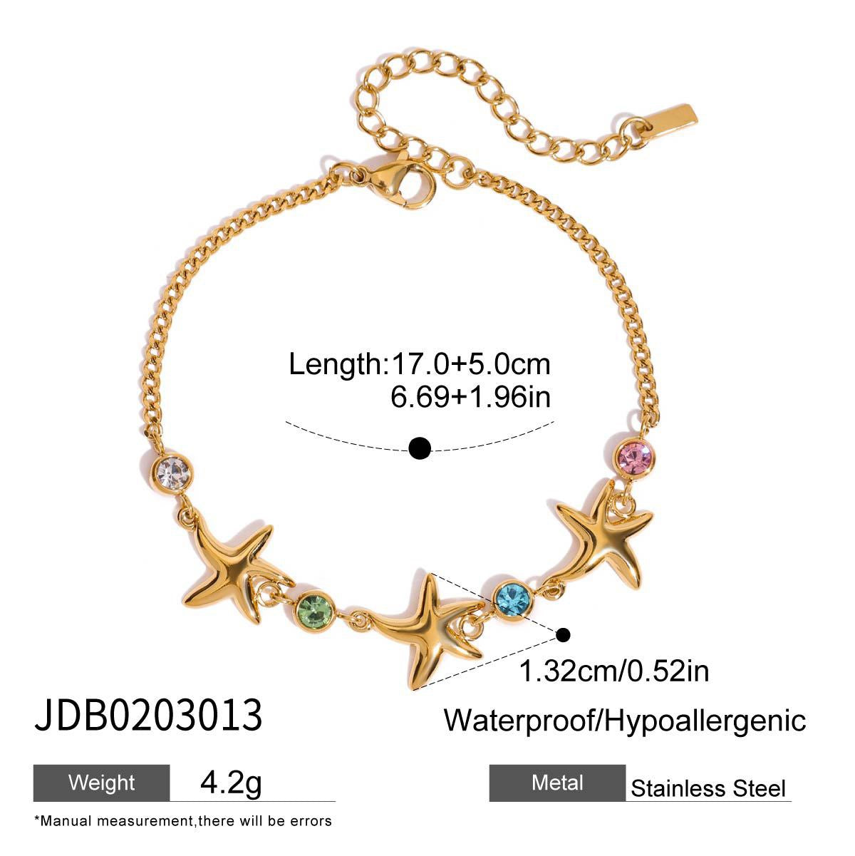 Dainty drop charm bracelet