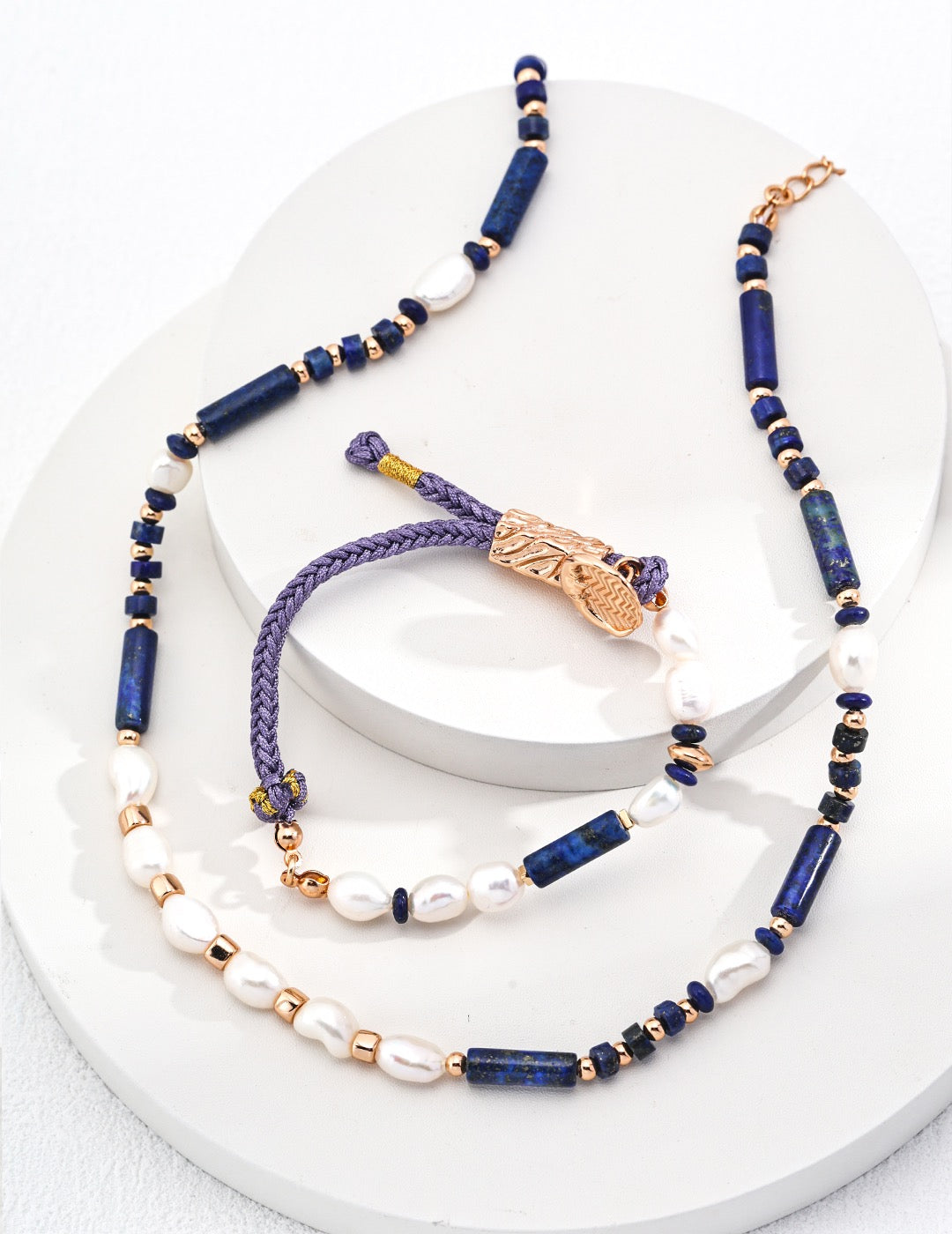 Lakeside Lapis pearl bracelet
