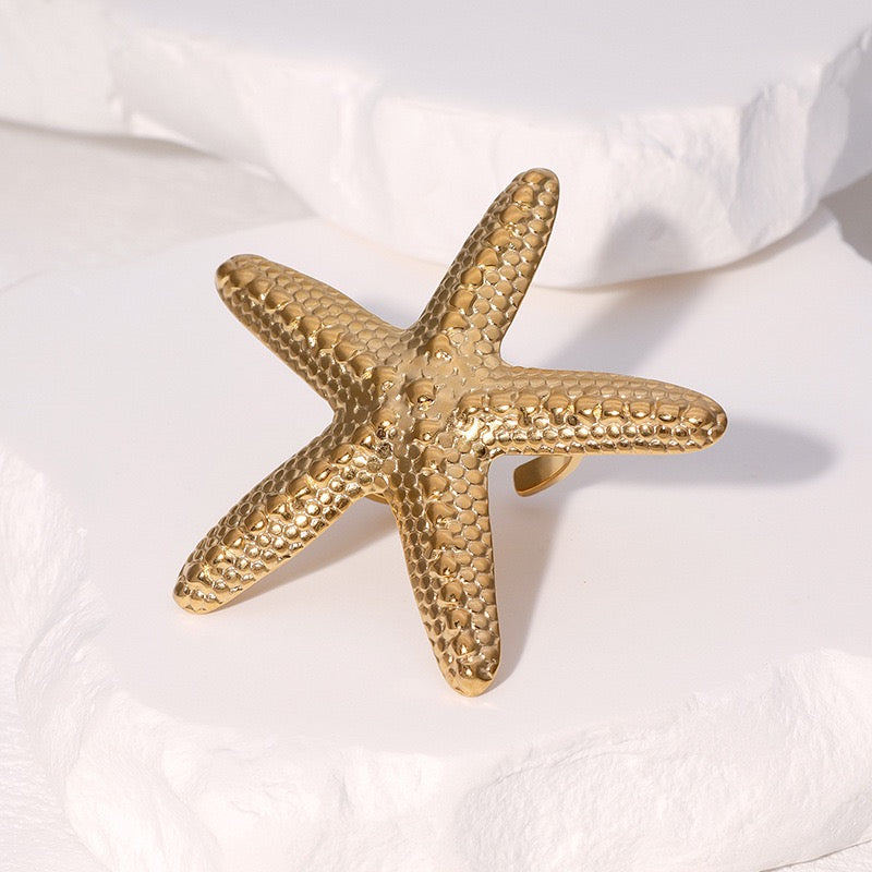 Big starfish statement rings