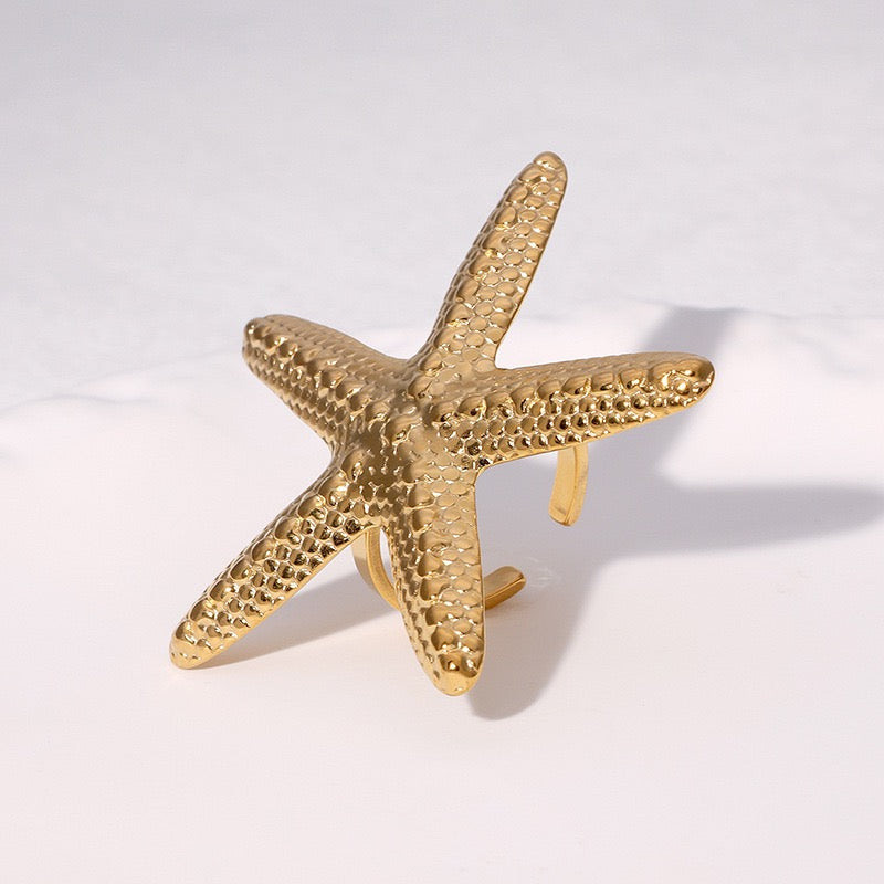 Big starfish statement rings
