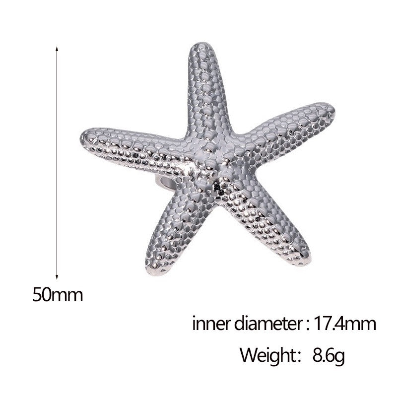 Big starfish statement rings