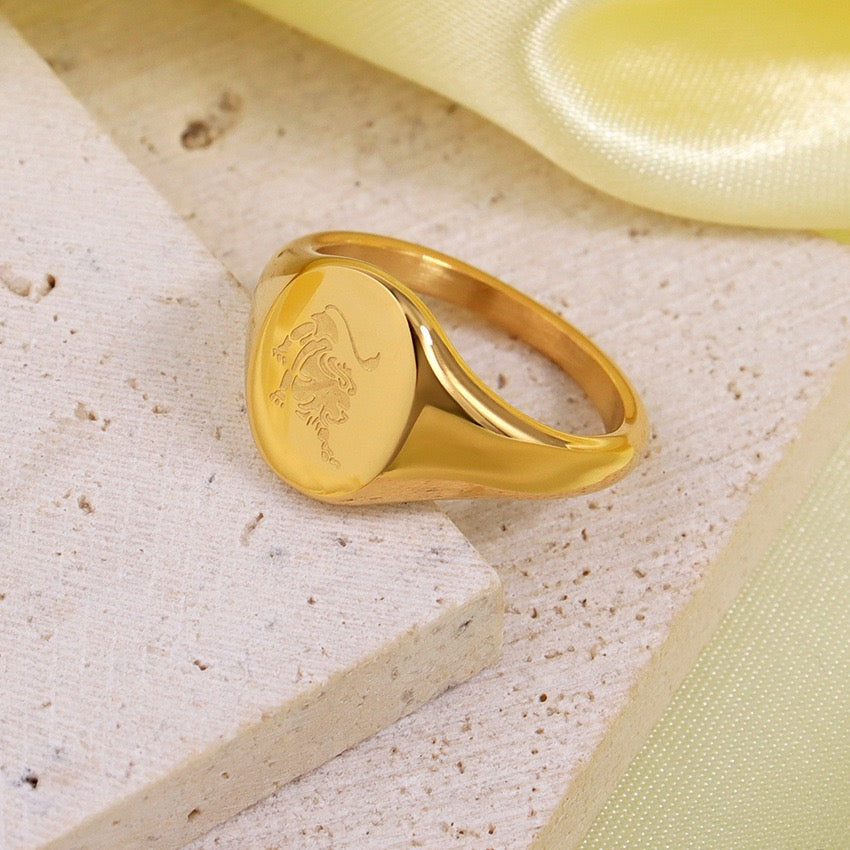 Zodiac star sign rings