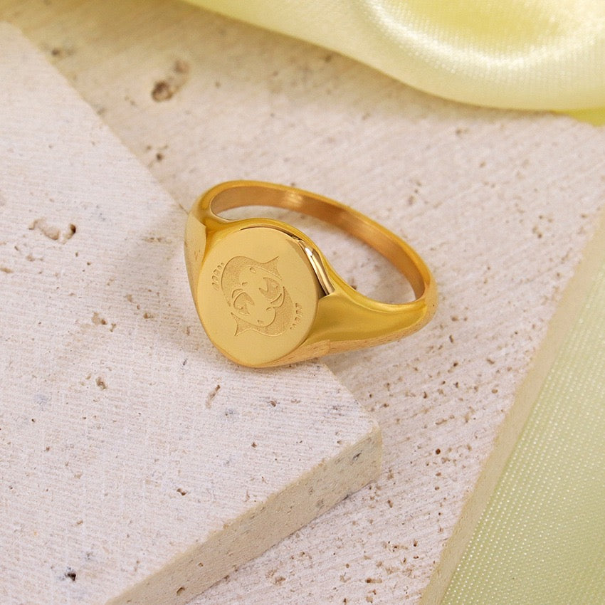 Zodiac star sign rings