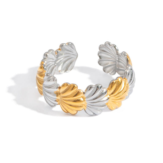 Two tones shell ring