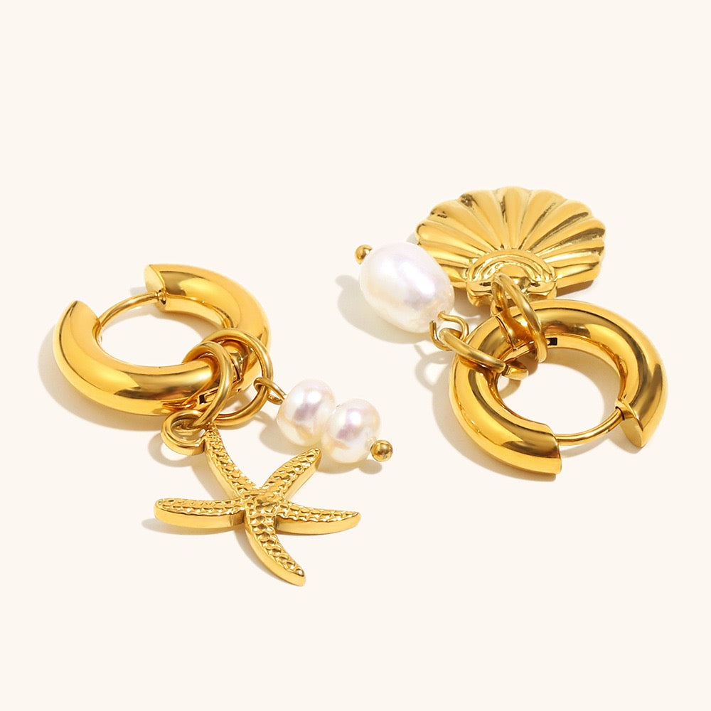 Starfish shell hoops