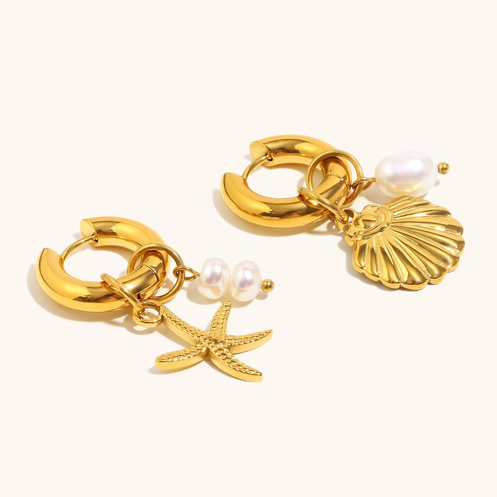 Starfish shell hoops