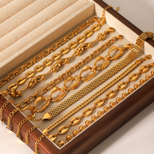 Statement chunky chain bracelets