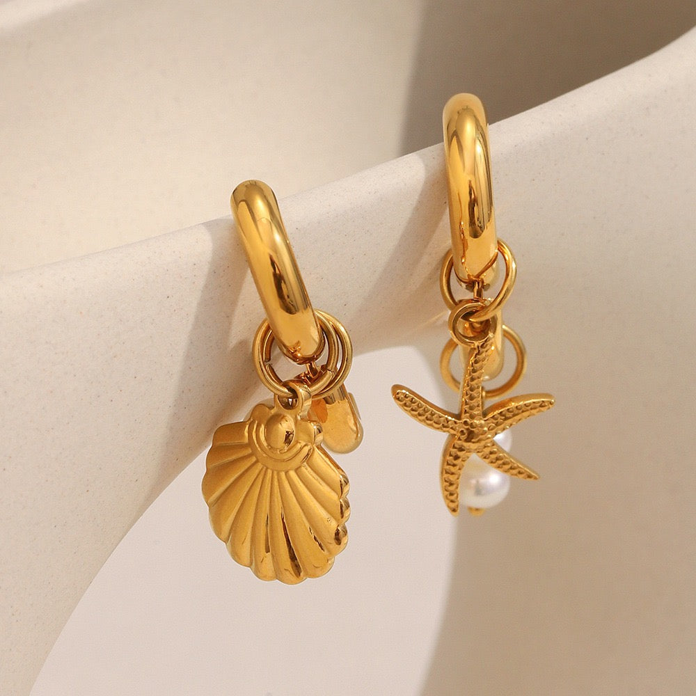 Starfish shell hoops