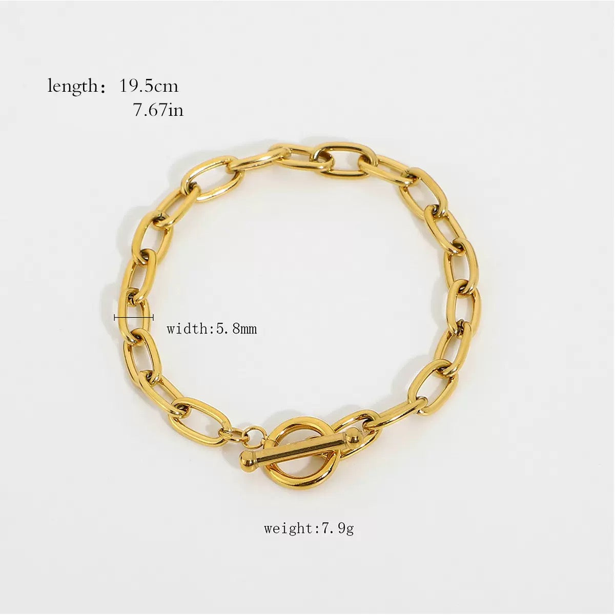 Statement chunky chain bracelets