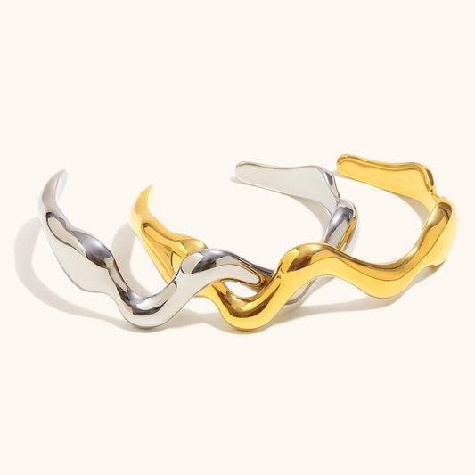 Thick wave bangles