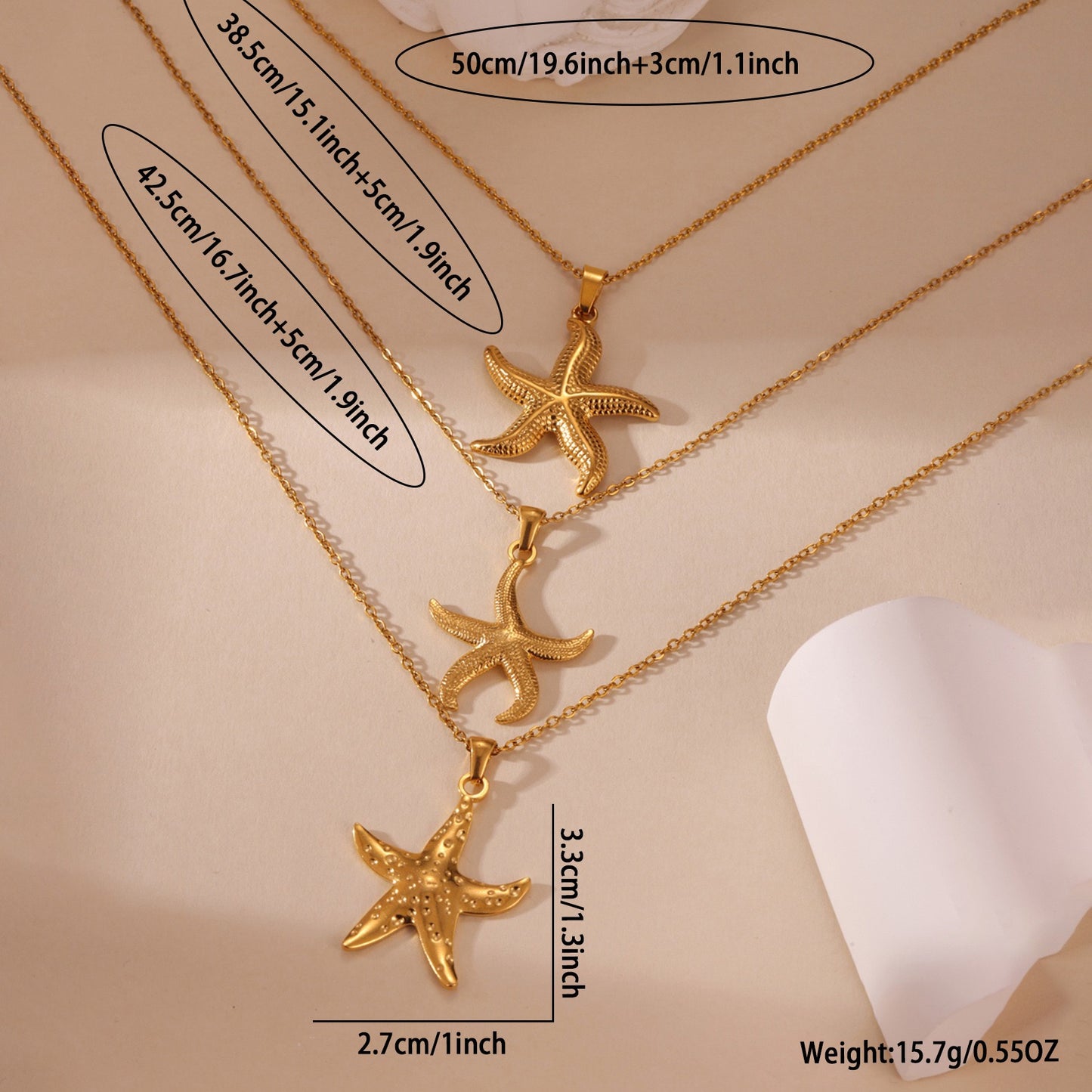 Starfish pendant necklace