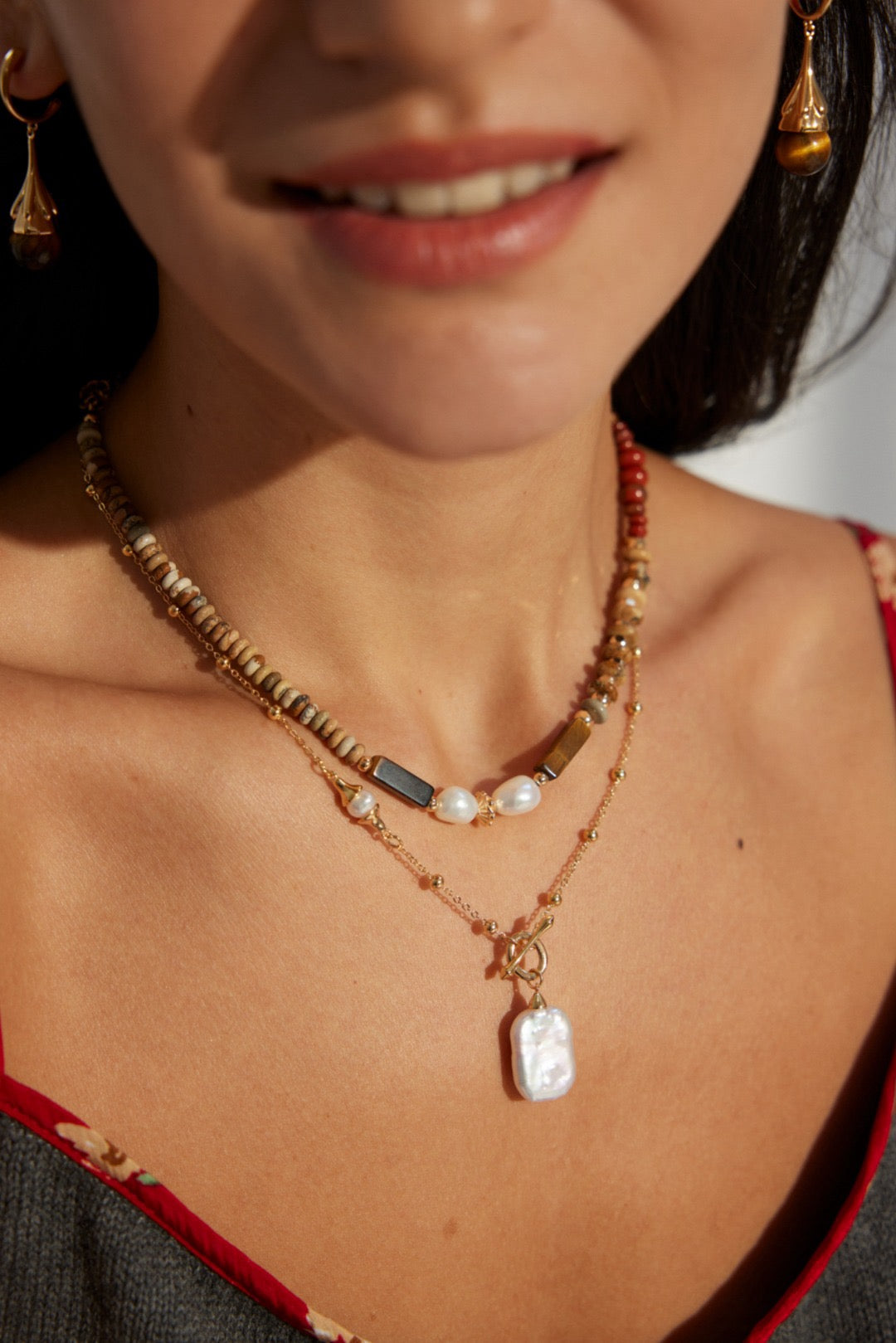 Gabreilla Square baroque necklace