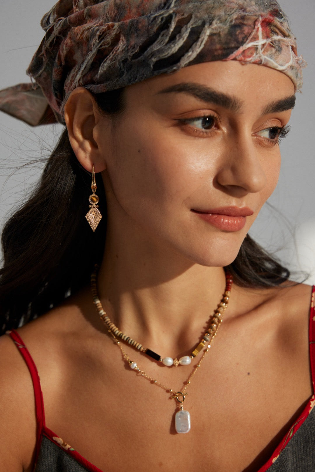 Gabreilla Square baroque necklace