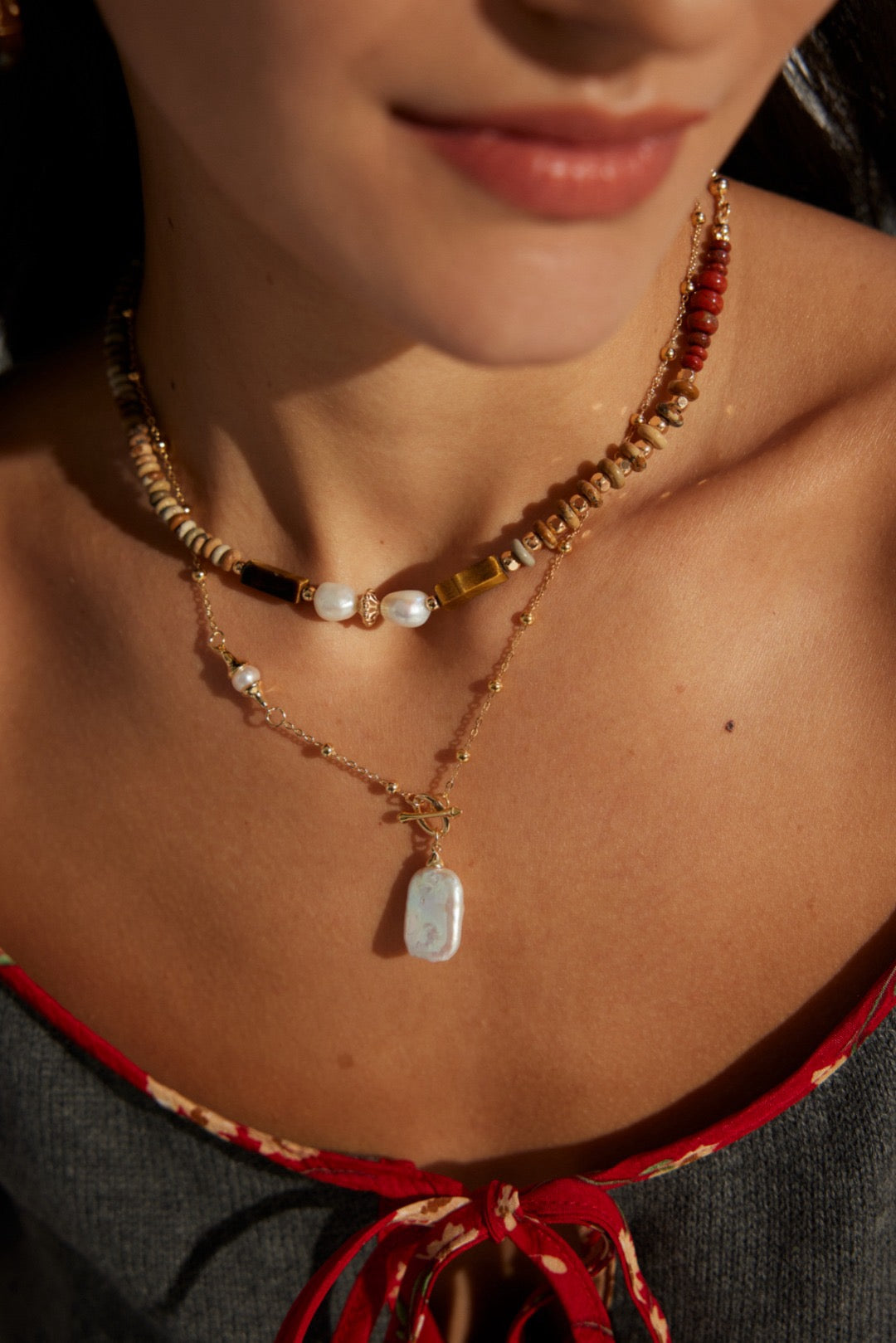 Gabreilla Square baroque necklace